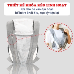Địu em bé 3-36 tháng đa năng gọn nhẹ BBShine, Địu cho bé 4 tư thế thoáng khí cao cấp - SS046
