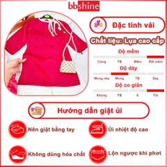 Áo Dài Cho Bé Gái 8-22kg Chất Lụa Cao Cấp Tông Màu Tết Siêu Đáng Yêu BBShine – AD012