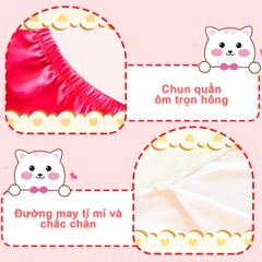 Áo Dài Cho Bé Gái 8-22kg Chất Lụa Cao Cấp Tông Màu Tết Siêu Đáng Yêu BBShine – AD012