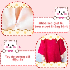 Áo Dài Cho Bé Gái 8-22kg Chất Lụa Cao Cấp Tông Màu Tết Siêu Đáng Yêu BBShine – AD012