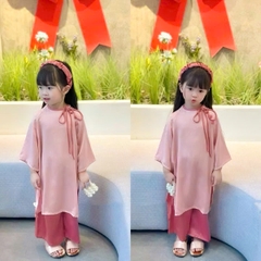 Áo Dài Cho Bé Gái 8-22kg Chất Lụa Cao Cấp Tông Màu Tết Siêu Đáng Yêu BBShine – AD012