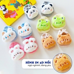 Tất Cho Bé 0-12 Tháng Hình Thú 3D Chống Trượt Nhiều Màu Sắc Tươi Sáng BBShine – T023