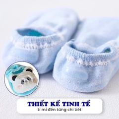 Tất Cho Bé 0-12 Tháng Hình Thú 3D Chống Trượt Nhiều Màu Sắc Tươi Sáng BBShine – T023