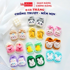 Tất Cho Bé 0-12 Tháng Hình Thú 3D Chống Trượt Nhiều Màu Sắc Tươi Sáng BBShine – T023