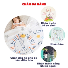 Chăn cho bé chất lụa mềm mát thấm hút tốt đa dạng họa tiết xinh yêu BBShine – KH015