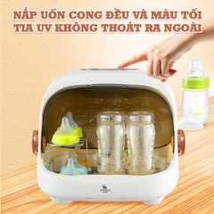 Máy úp bình sữa Moaz Bebe chính hãng cao cấp BBShine, Máy tiệt trùng bình sữa sấy khô tia UVC – DT008