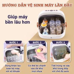 Máy úp bình sữa Moaz Bebe chính hãng cao cấp BBShine, Máy tiệt trùng bình sữa sấy khô tia UVC – DT008