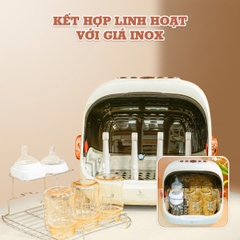 Máy úp bình sữa Moaz Bebe chính hãng cao cấp BBShine, Máy tiệt trùng bình sữa sấy khô tia UVC – DT008