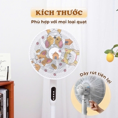 Bọc Quạt Lưới Có Dây Rút Tiện Lợi Hoạ Tiết Hình Thú Ngộ Nghĩnh BBShine – SS058