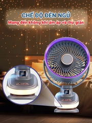 Quạt tích điện mini xoay tự động cao cấp BBShine, Quạt điện mini 20.000mAh không gây tiếng ồn - DT006
