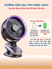 Quạt tích điện mini xoay tự động cao cấp BBShine, Quạt điện mini 20.000mAh không gây tiếng ồn - DT006