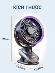 Quạt tích điện mini xoay tự động cao cấp BBShine, Quạt điện mini 20.000mAh không gây tiếng ồn - DT006