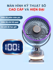 Quạt tích điện mini xoay tự động cao cấp BBShine, Quạt điện mini 20.000mAh không gây tiếng ồn - DT006