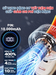 Quạt tích điện mini xoay tự động cao cấp BBShine, Quạt điện mini 20.000mAh không gây tiếng ồn - DT006