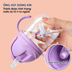 Bình Nước Cho Bé Gái Và Bé Trai Chống Sặc 300ml Cao Cấp Họa Tiết Đáng Yêu BBShine – BN014