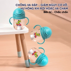 Bình Nước Cho Bé Gái Và Bé Trai Chống Sặc 300ml Cao Cấp Họa Tiết Đáng Yêu BBShine – BN014
