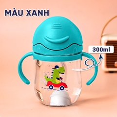 Bình Nước Cho Bé Gái Và Bé Trai Chống Sặc 300ml Cao Cấp Họa Tiết Đáng Yêu BBShine – BN014