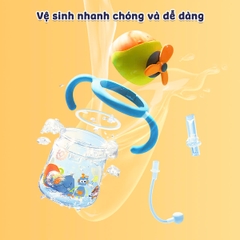 Bình Nước Cho Bé Gái Và Bé Trai Chống Sặc 300ml Cao Cấp (Tặng Kèm Dây Đeo) BBShine – BN015