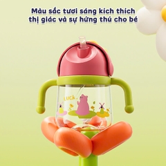 Bình Nước Cho Bé Gái Và Bé Trai Chống Sặc 300ml Cao Cấp (Tặng Kèm Dây Đeo) BBShine – BN015