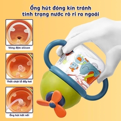 Bình Nước Cho Bé Gái Và Bé Trai Chống Sặc 300ml Cao Cấp (Tặng Kèm Dây Đeo) BBShine – BN015