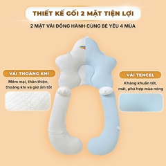 Gối Cho Bé Sơ Sinh Có Dây Rút Điều Chỉnh 5 Đầu Cao Cấp Giúp Bé Ngủ Ngon BBShine – SS060