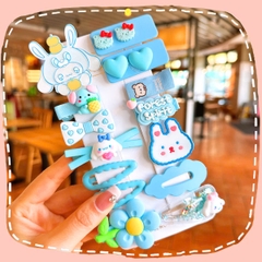 Kẹp tóc mái, Set 14 kẹp tóc cho bé gái nhiều màu sắc họa tiết dễ thương (14psc) BBShine – P154
