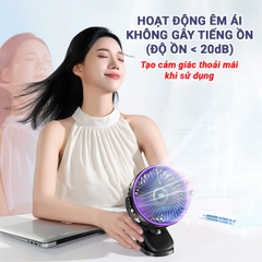 Quạt Tích Điện Mini Cao Cấp 20000mah Không Gây Tiếng Ồn Pin Cao BBShine – DT010