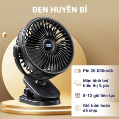 Quạt Tích Điện Mini Cao Cấp 20000mah Không Gây Tiếng Ồn Pin Cao BBShine – DT010