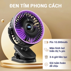 Quạt Tích Điện Mini Cao Cấp 20000mah Không Gây Tiếng Ồn Pin Cao BBShine – DT010
