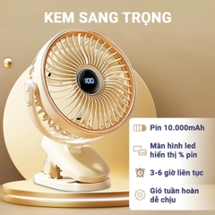 Quạt Tích Điện Mini Cao Cấp 20000mah Không Gây Tiếng Ồn Pin Cao BBShine – DT010
