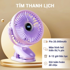Quạt Tích Điện Mini Cao Cấp 20000mah Không Gây Tiếng Ồn Pin Cao BBShine – DT010