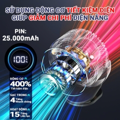 Quạt Tích Điện Mini Cao Cấp 25000mah Không Gây Tiếng Ồn Pin Cao BBShine – DT011