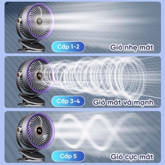 Quạt Tích Điện Mini Cao Cấp 25000mah Không Gây Tiếng Ồn Pin Cao BBShine – DT011