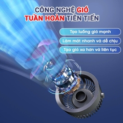 Quạt Tích Điện Mini Cao Cấp 25000mah Không Gây Tiếng Ồn Pin Cao BBShine – DT011
