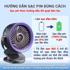 Quạt Tích Điện Mini Cao Cấp 25000mah Không Gây Tiếng Ồn Pin Cao BBShine – DT011