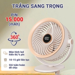 Quạt Tích Điện Mini Cao Cấp 25000mah Không Gây Tiếng Ồn Pin Cao BBShine – DT011
