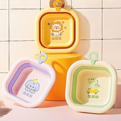Thau gấp gọn cho bé chất liệu nhựa cao cấp BBShine, Chậu rửa mặt cho bé tiện lợi nhiều họa tiết đáng yêu – SS039