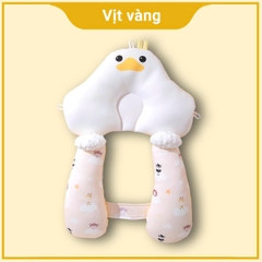 Gối chữ U cho bé sơ sinh chống giật mình cao cấp BBShine, Gối chống bẹp đầu có dây rút điều chỉnh 3 đầu giúp bé ngủ ngon – SS036