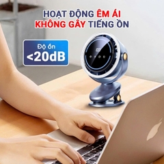 Quạt Tích Điện Mini Cao Cấp 10.000mah Không Gây Tiếng Ồn Xoay Tự Động BBShine – DT013