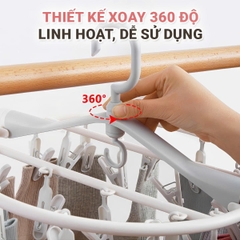 Móc Chùm Treo Quần Áo Cho Bé 32 Kẹp Có Thể Gấp Gọn Siêu Tiện Lợi BBShine – SS061