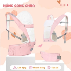 Địu Em Bé 0-2 Tuổi Chống Gù Đa Năng 9 Tư Thế Vải Lưới Thoáng Mát An Toàn Cho Bé Yêu BBShine – SS062