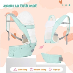 Địu Em Bé 0-2 Tuổi Chống Gù Đa Năng 9 Tư Thế Vải Lưới Thoáng Mát An Toàn Cho Bé Yêu BBShine – SS062