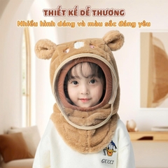 Mũ Len Trùm Đầu Cho Bé Kèm Kính Chắn Gió Bảo Vệ Bé Toàn Diện BBShine – SS064