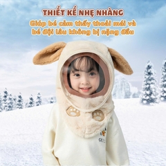 Mũ Len Trùm Đầu Cho Bé Kèm Kính Chắn Gió Bảo Vệ Bé Toàn Diện BBShine – SS064