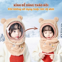Mũ Len Trùm Đầu Cho Bé Kèm Kính Chắn Gió Bảo Vệ Bé Toàn Diện BBShine – SS064