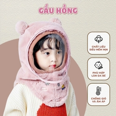 Mũ Len Trùm Đầu Cho Bé Kèm Kính Chắn Gió Bảo Vệ Bé Toàn Diện BBShine – SS064