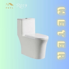 Bệt R019 - nắp chụp tròn - trắng