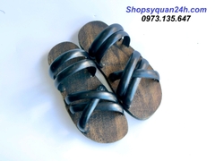 Dép Cao Su Bố Vải Mài- Quai Chéo 5 Quai