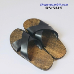 Dép Cao Su Nam Bố Vải Mài- Lê Quai Chéo