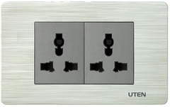 V7.0-Bộ 2 ổ cắm 3 chấu